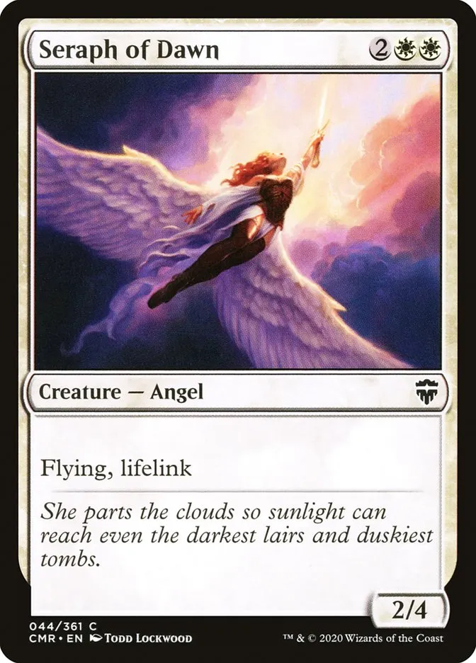 2020 Commander Legends Seraph of Dawn [Foil] common #44 common card image