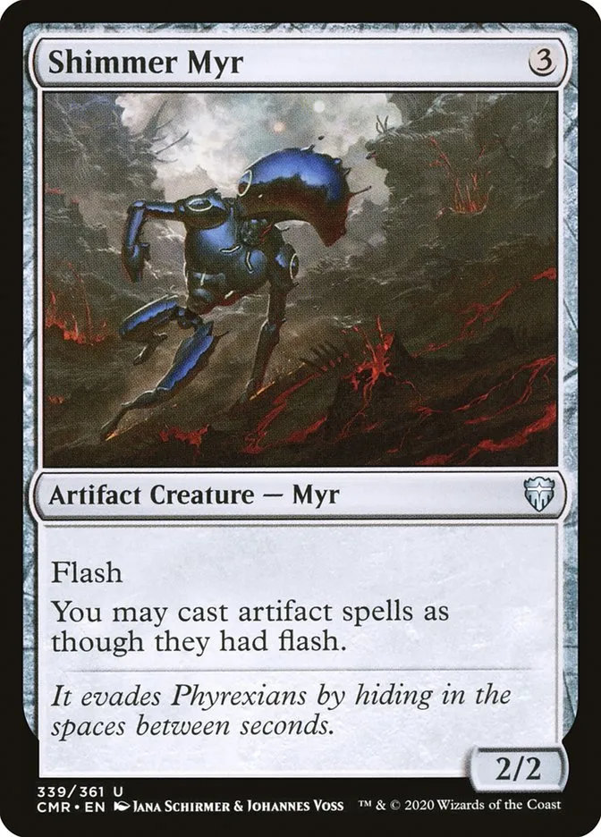 2020 Commander Legends Shimmer Myr #339 uncommon card image