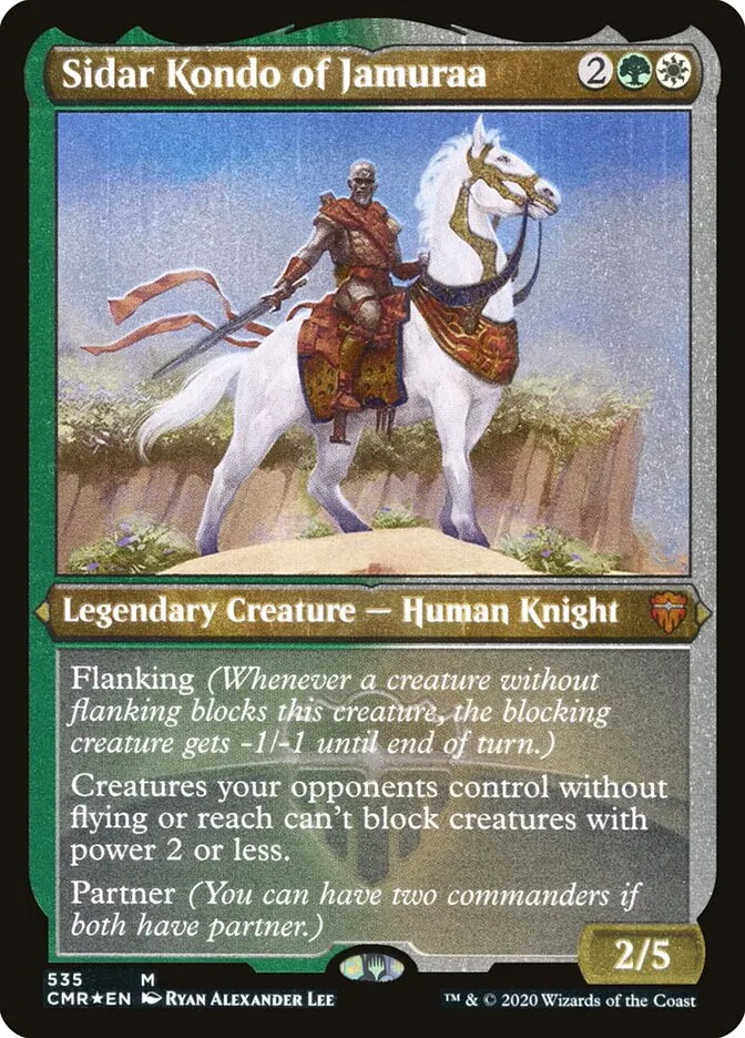 2020 Commander Legends Sidar Kondo of Jamuraa [Foil Etched] mythic #535 mythic card image