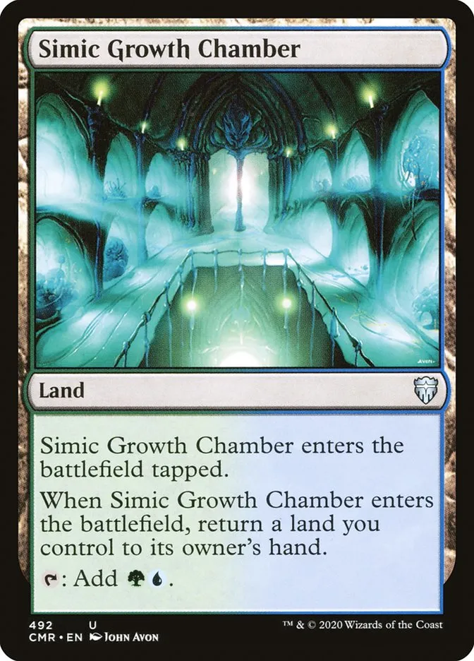 2020 Commander Legends Simic Growth Chamber [Foil] uncommon #492 uncommon card image