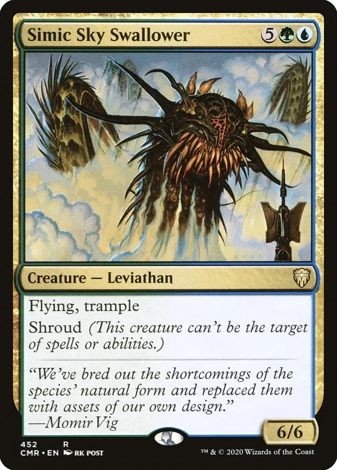 2020 Commander Legends Simic Sky Swallower #452 rare card image
