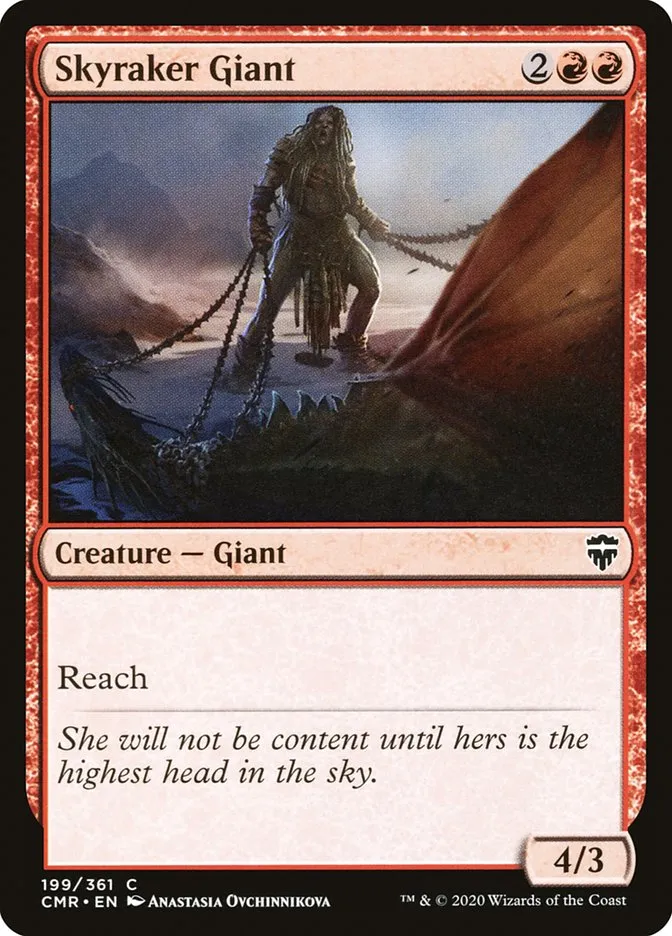 2020 Commander Legends Skyraker Giant #199 common card image