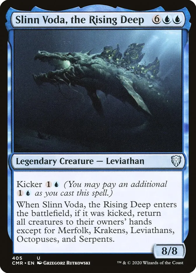 2020 Commander Legends Slinn Voda, the Rising Deep #405 uncommon card image