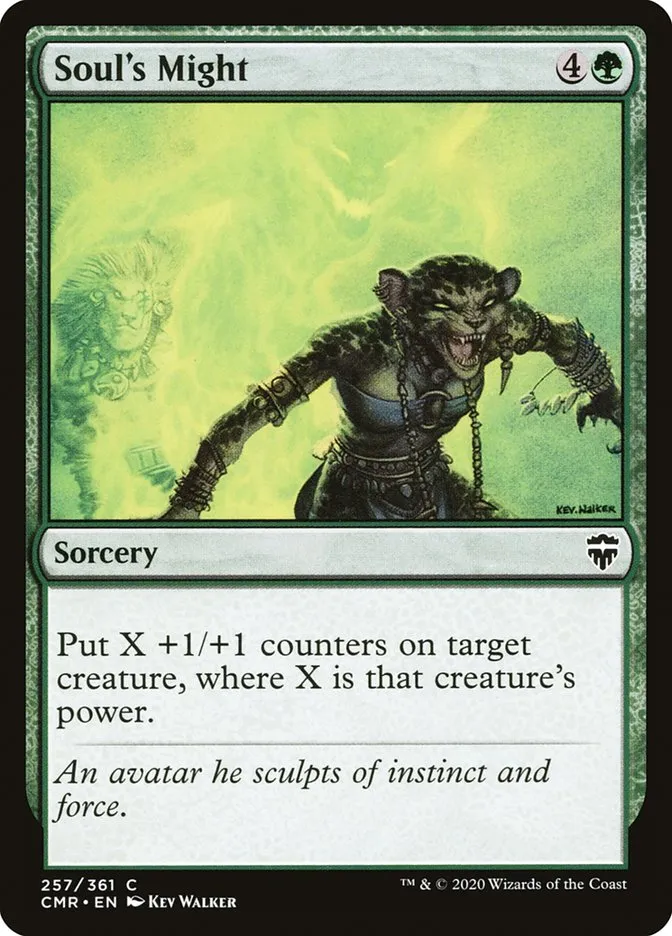 2020 Commander Legends Soul's Might common #257 common card image