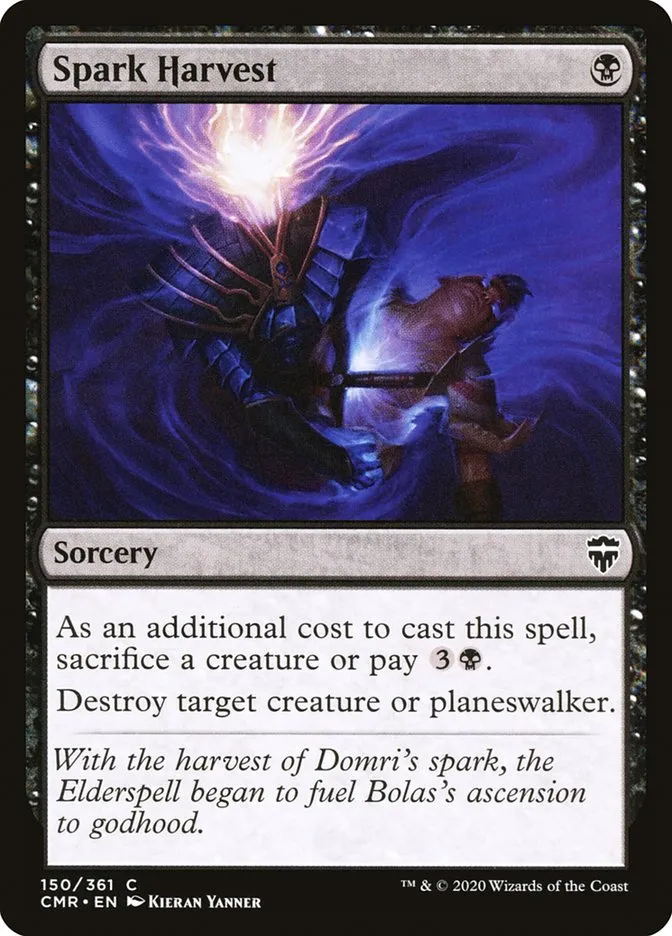2020 Commander Legends Spark Harvest common #150 common card image