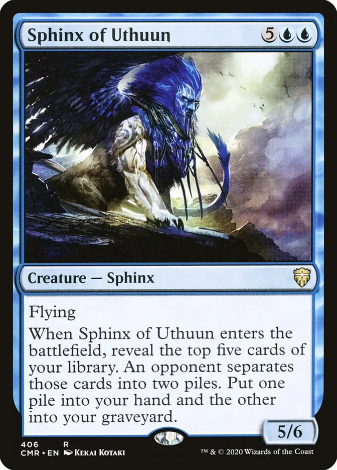 2020 Commander Legends Sphinx of Uthuun #406 rare card image