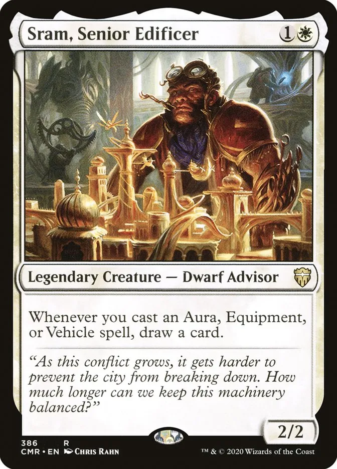 2020 Commander Legends Sram, Senior Edificer [Foil] rare #386 rare card image
