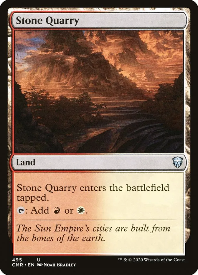 2020 Commander Legends Stone Quarry [Foil] uncommon #495 uncommon card image
