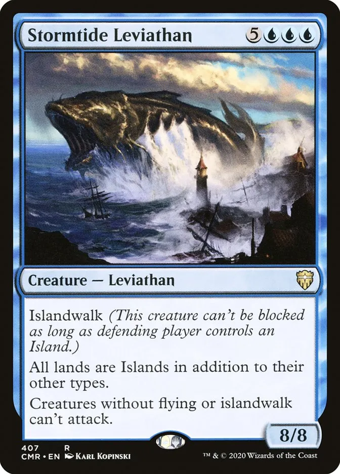2020 Commander Legends Stormtide Leviathan rare #407 rare card image