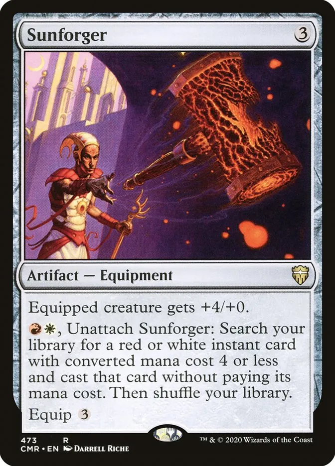 2020 Commander Legends Sunforger rare #473 rare card image