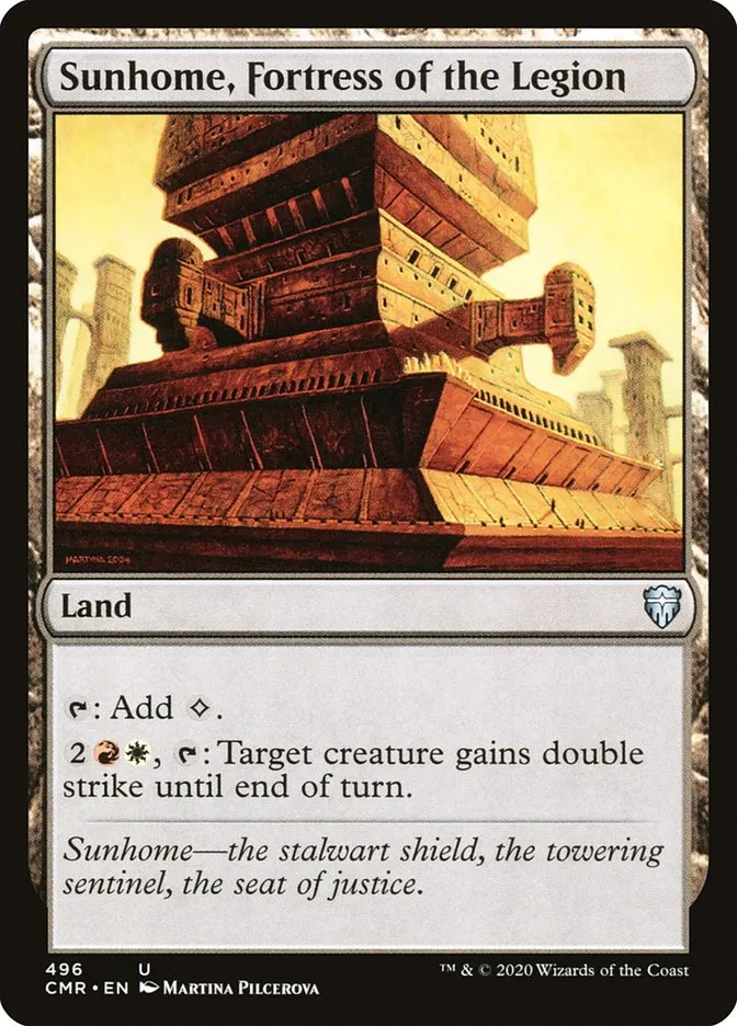 2020 Commander Legends Sunhome, Fortress of the Legion uncommon #496 uncommon card image