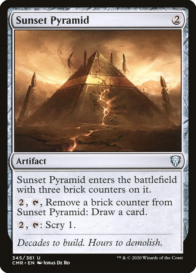 2020 Commander Legends Sunset Pyramid [Foil] uncommon #345 uncommon card image