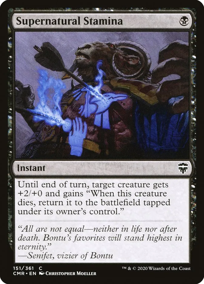 2020 Commander Legends Supernatural Stamina common #151 common card image