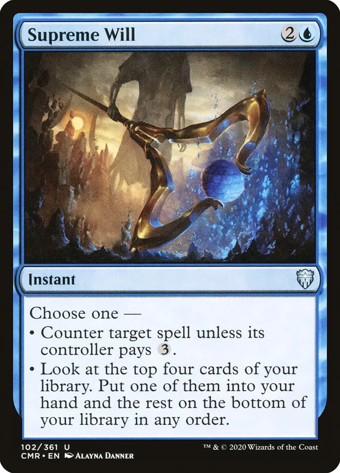 2020 Commander Legends Supreme Will uncommon #102 uncommon card image