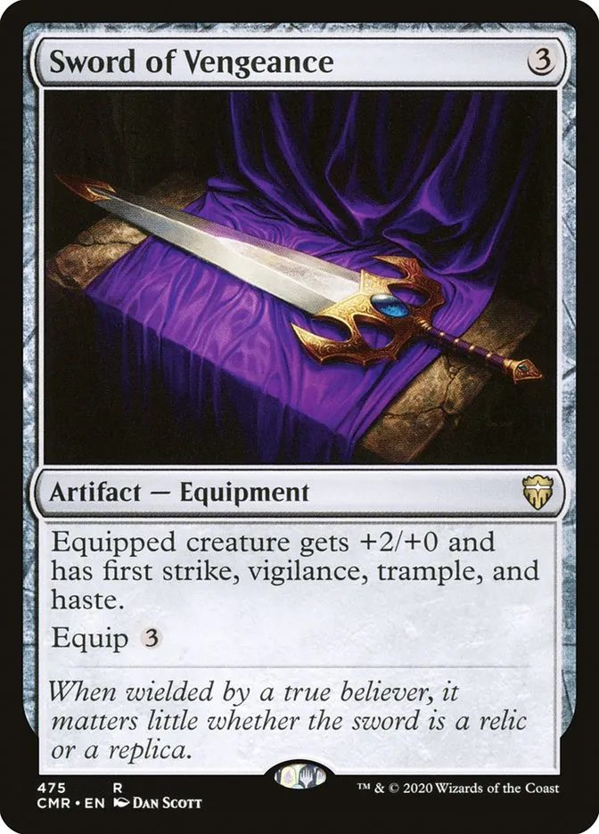 2020 Commander Legends Sword of Vengeance #475 rare card image