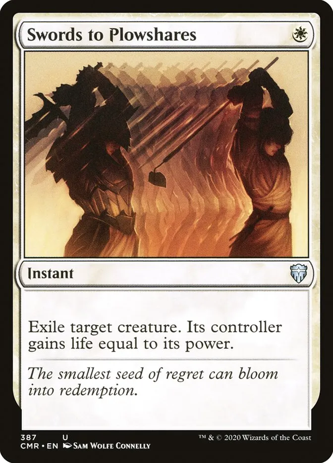 2020 Commander Legends Swords to Plowshares #387 uncommon card image