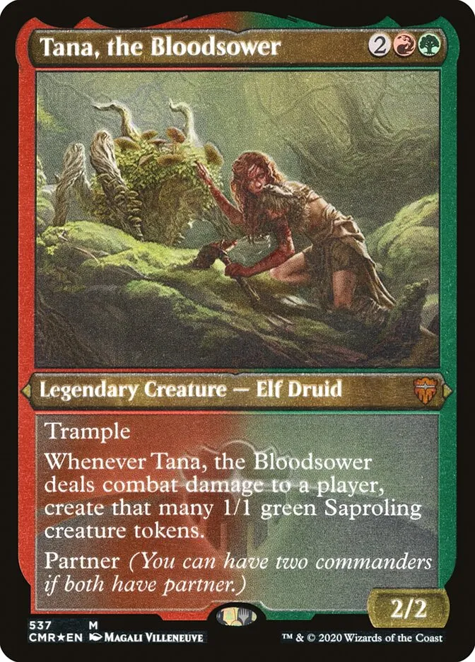 2020 Commander Legends Tana, the Bloodsower [Foil Etched] mythic #537 mythic card image