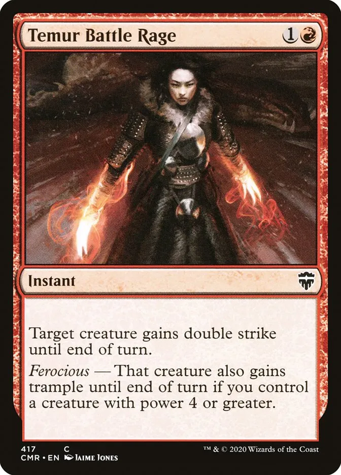 2020 Commander Legends Temur Battle Rage common #417 common card image