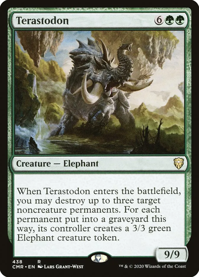 2020 Commander Legends Terastodon rare #438 rare card image