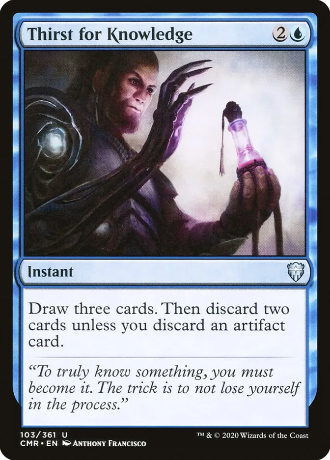2020 Commander Legends Thirst for Knowledge uncommon #103 uncommon card image