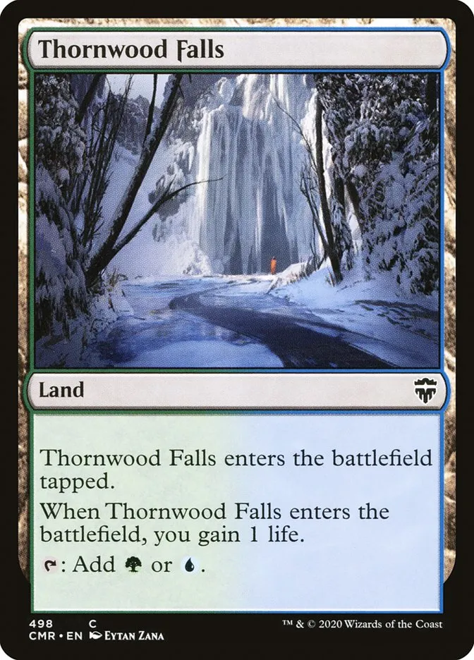 2020 Commander Legends Thornwood Falls common #498 common card image