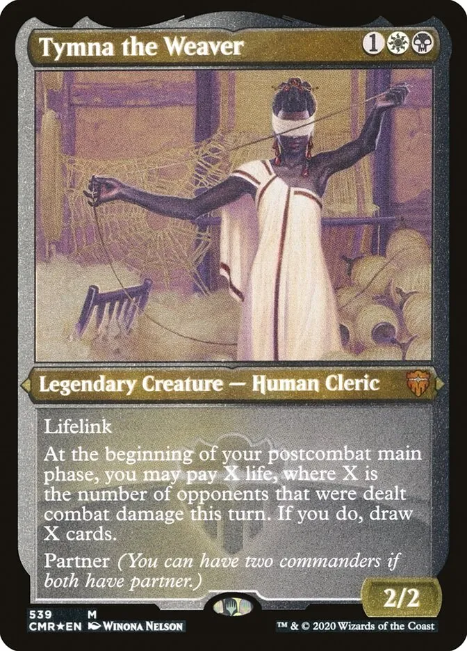 2020 Commander Legends Tymna the Weaver [Foil Etched] mythic #539 mythic card image