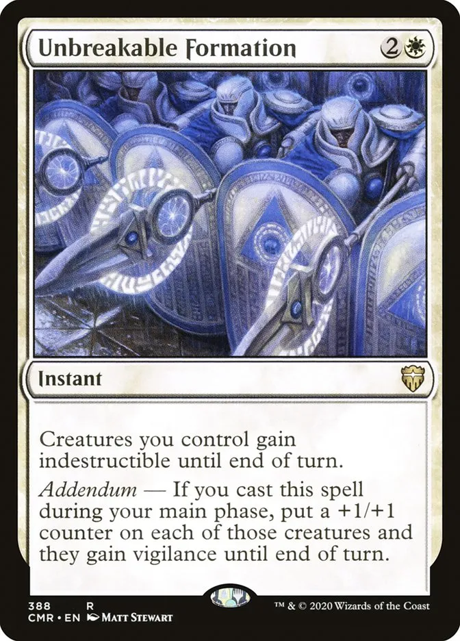 2020 Commander Legends Unbreakable Formation rare #388 rare card image