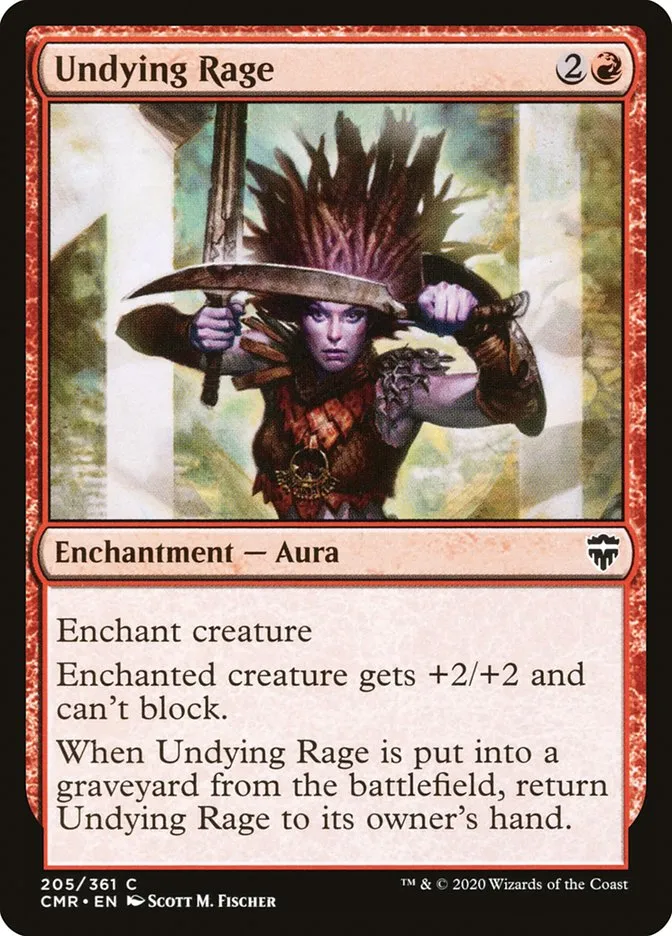 2020 Commander Legends Undying Rage [Foil] common #205 common card image