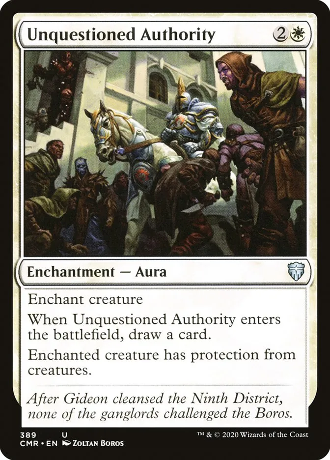 2020 Commander Legends Unquestioned Authority #389 uncommon card image