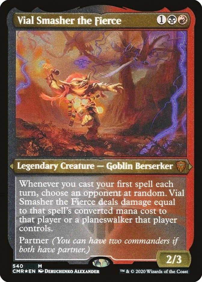 2020 Commander Legends Vial Smasher the Fierce [Foil Etched] mythic #540 mythic card image