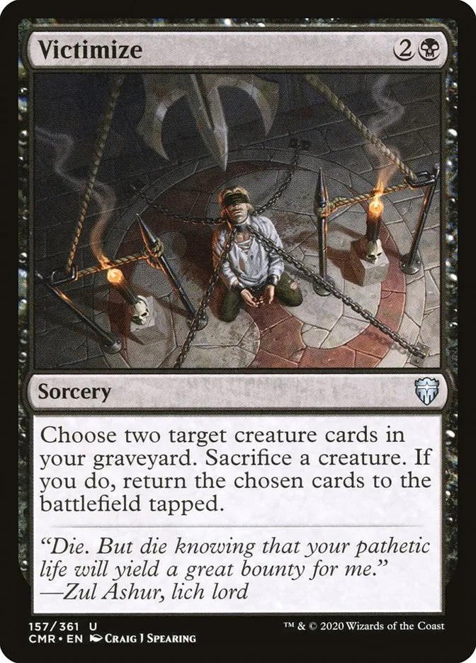 2020 Commander Legends Victimize [Foil] uncommon #157 uncommon card image