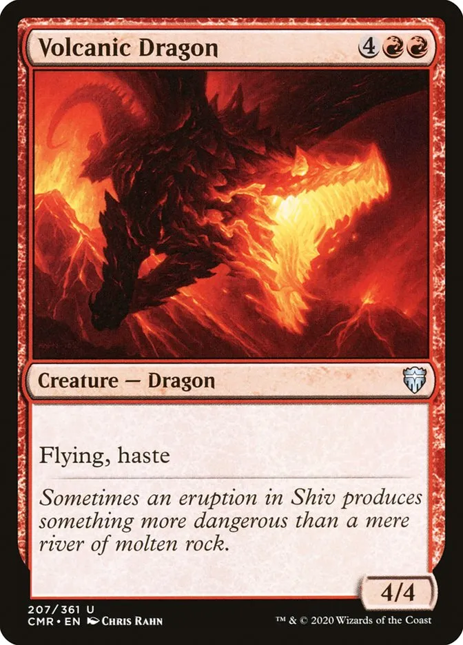 2020 Commander Legends Volcanic Dragon #207 uncommon card image