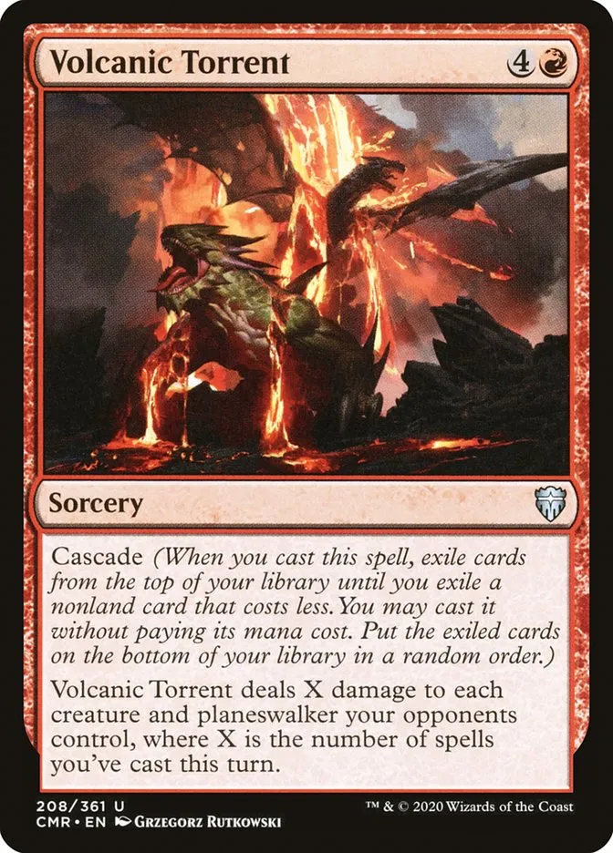 2020 Commander Legends Volcanic Torrent #208 uncommon card image