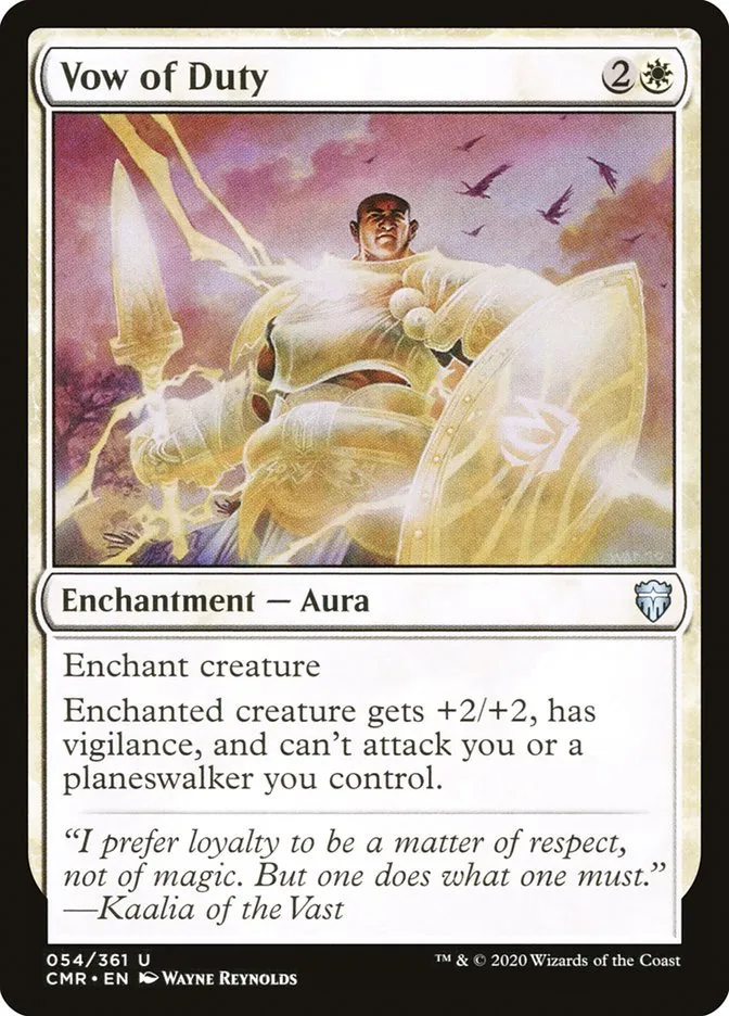 2020 Commander Legends Vow of Duty [Foil] uncommon #54 uncommon card image