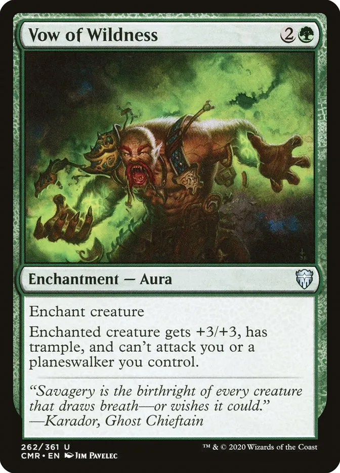 2020 Commander Legends Vow of Wildness #262 uncommon card image