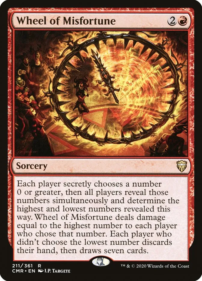2020 Commander Legends Wheel of Misfortune #211 rare card image