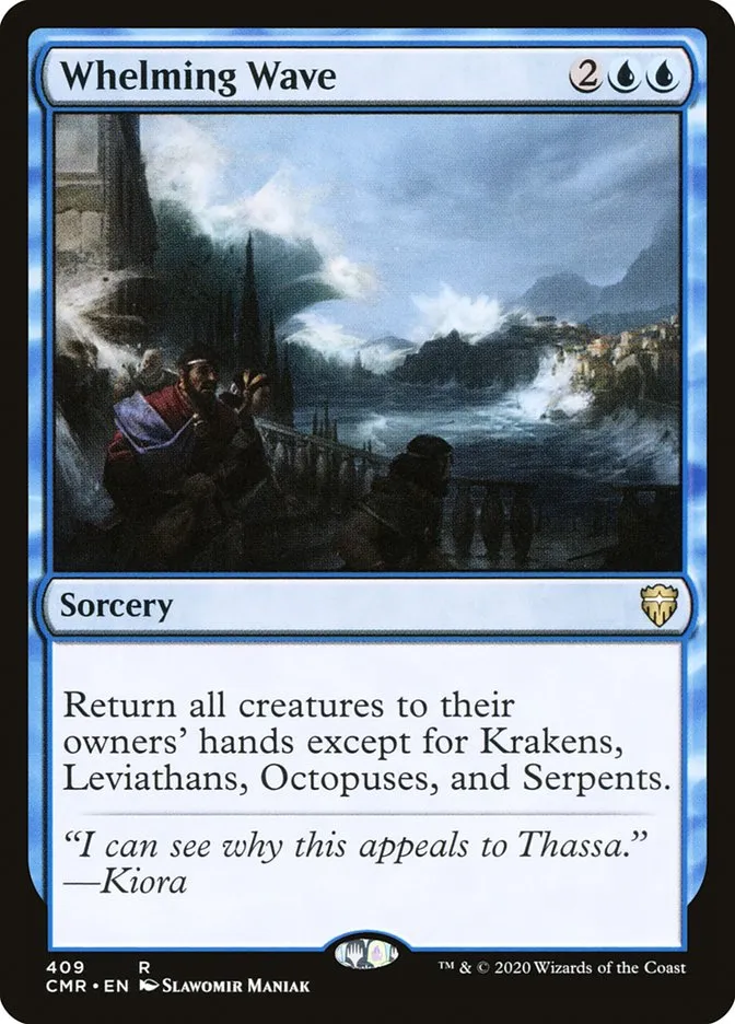 2020 Commander Legends Whelming Wave rare #409 rare card image