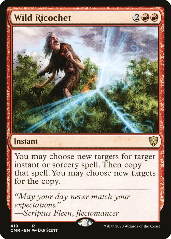 2020 Commander Legends Wild Ricochet #419 rare card image