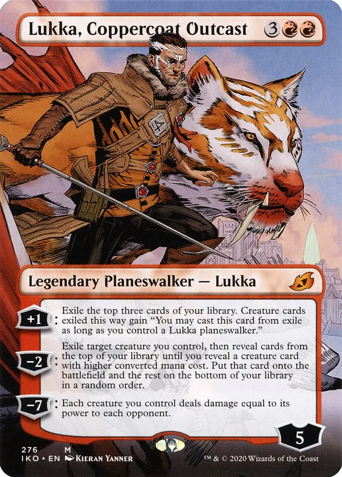 2020 Ikoria: Lair of Behemoths Lukka, Coppercoat Outcast #276 mythic card image