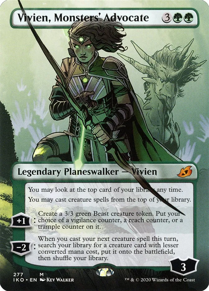 2020 Ikoria: Lair of Behemoths Vivien, Monsters' Advocate #277 mythic card image