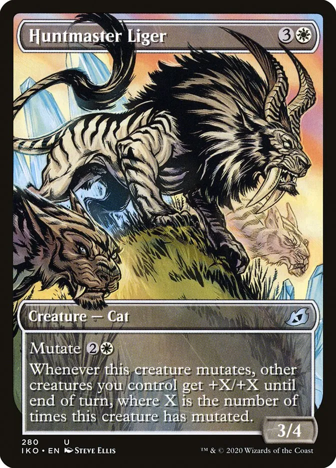 2020 Ikoria: Lair of Behemoths Huntmaster Liger #280 uncommon card image
