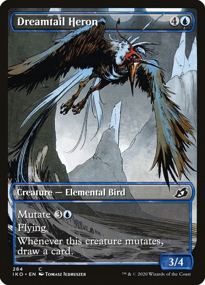 2020 Ikoria: Lair of Behemoths Dreamtail Heron #284 common card image