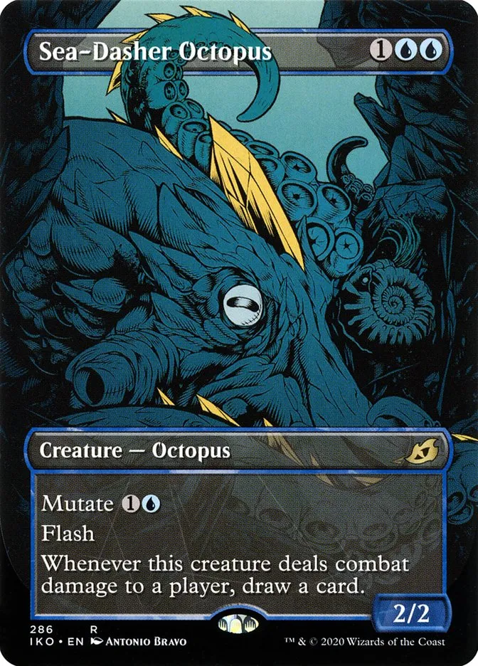 2020 Ikoria: Lair of Behemoths Sea-Dasher Octopus #286 rare card image