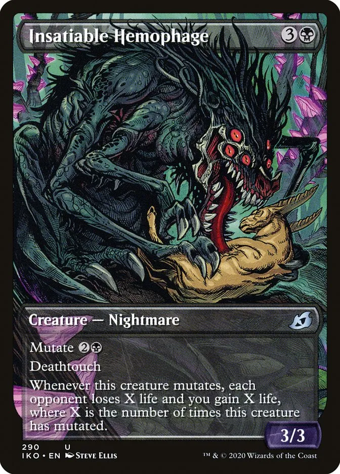 2020 Ikoria: Lair of Behemoths Insatiable Hemophage #290 uncommon card image