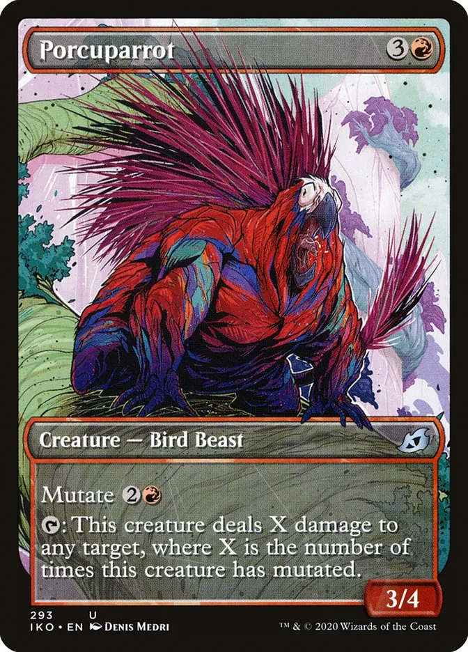2020 Ikoria: Lair of Behemoths Porcuparrot #293 uncommon card image