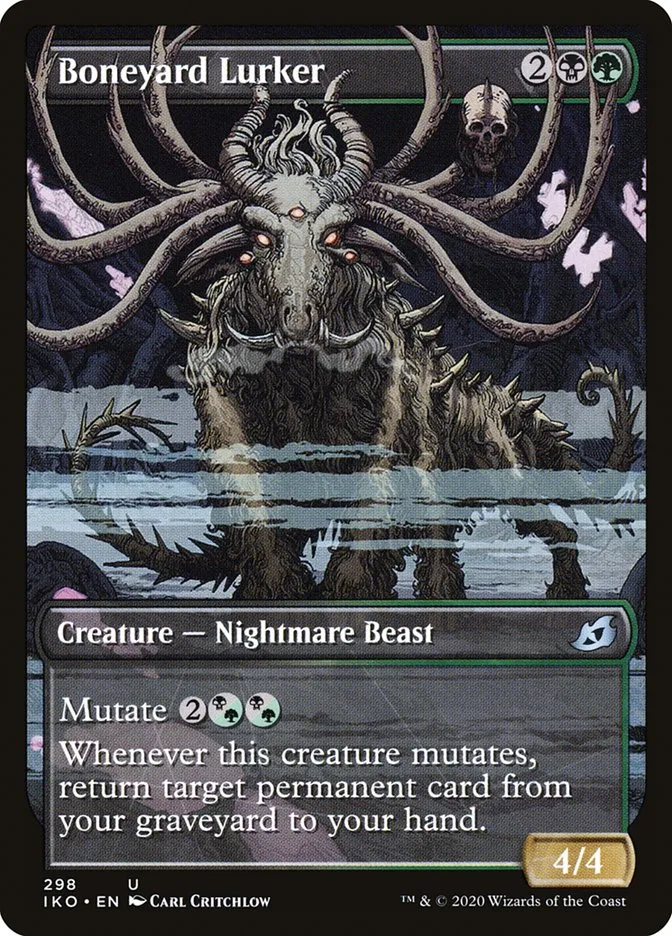 2020 Ikoria: Lair of Behemoths Boneyard Lurker #298 uncommon card image