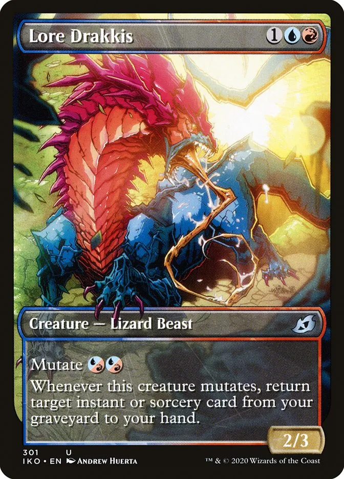 2020 Ikoria: Lair of Behemoths Lore Drakkis #301 uncommon card image