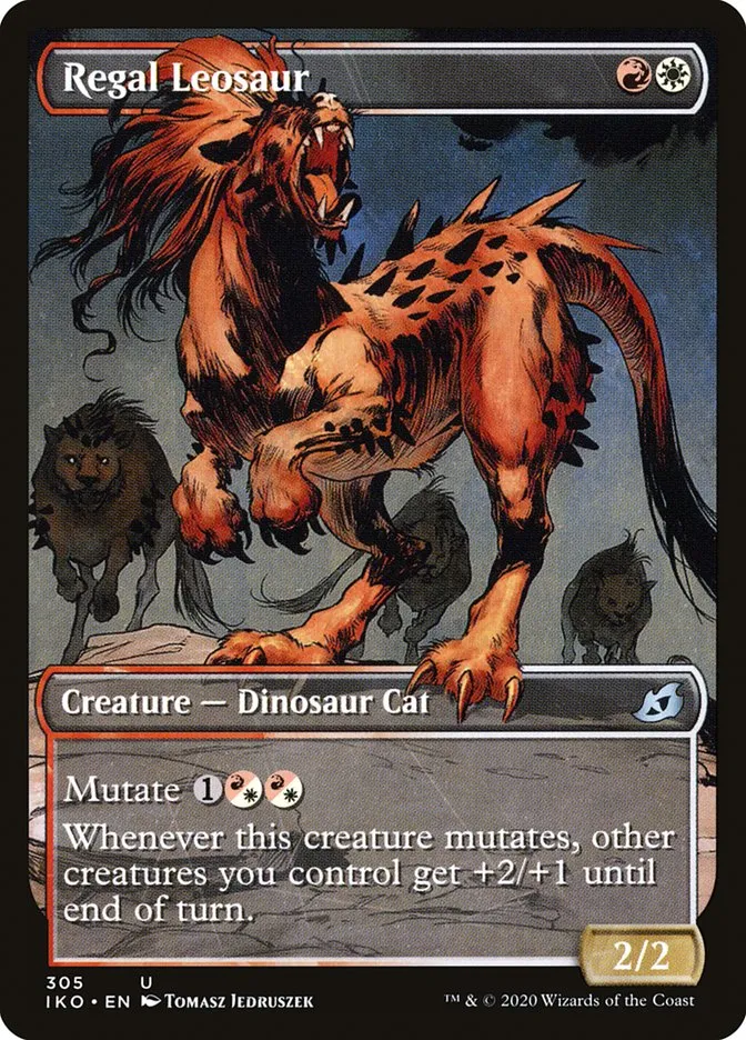 2020 Ikoria: Lair of Behemoths Regal Leosaur #305 uncommon card image