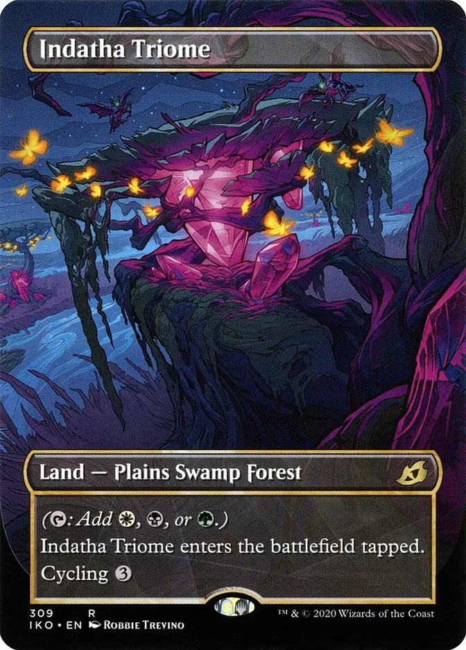 2020 Ikoria: Lair of Behemoths Indatha Triome #309 rare card image