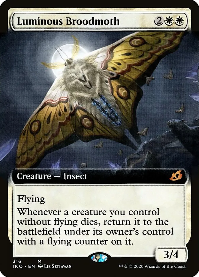 2020 Ikoria: Lair of Behemoths Luminous Broodmoth #316 mythic card image